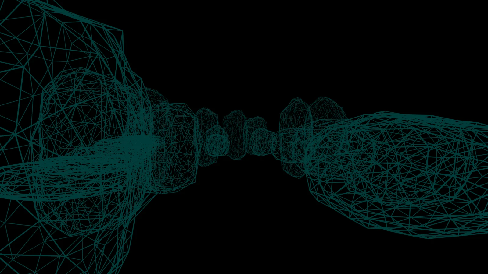 Wireframe rock geometry